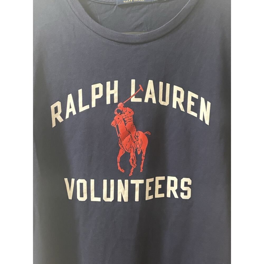 Ralph Lauren Shirt Womens Large Blue Volunteers Big Pony Graphic Tee T-Shirt - Picture 4 of 11